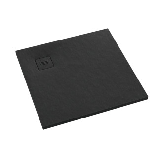 Schedline Brodzik kompozytowy Stabilsound Plus® Protos Black Stone 90x90x3,5 cm, kwadratowy, Gwarancja 15 lat
